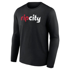 Portland Trail Blazers Alternate Logo Long Sleeve T-Shirt Black - NBA
