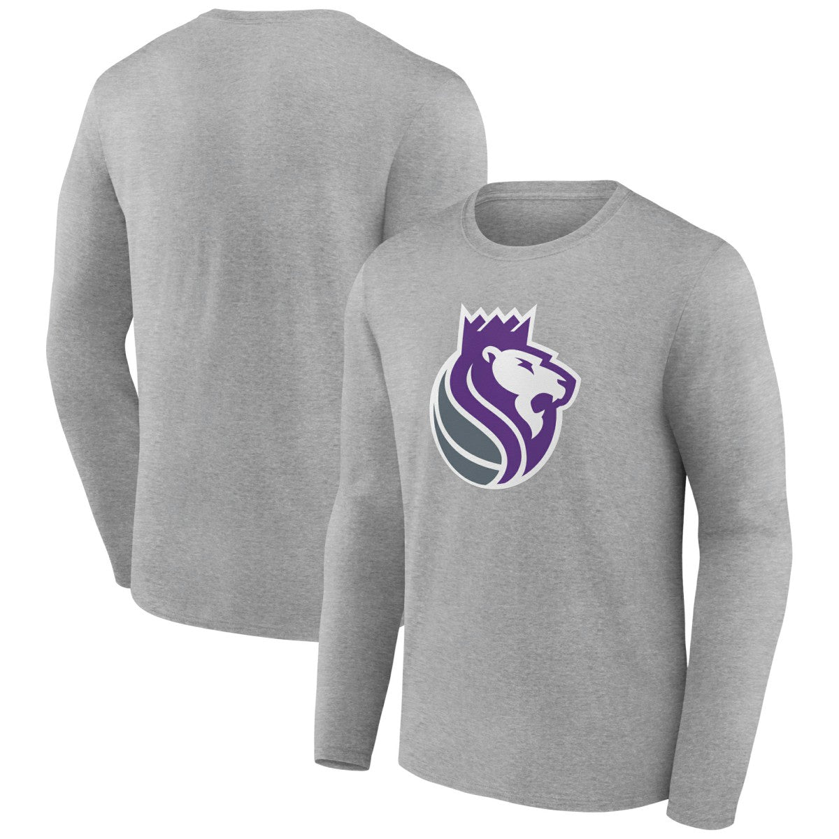 Sacramento Kings Alternate Logo Long Sleeve T-Shirt Gray - NBA