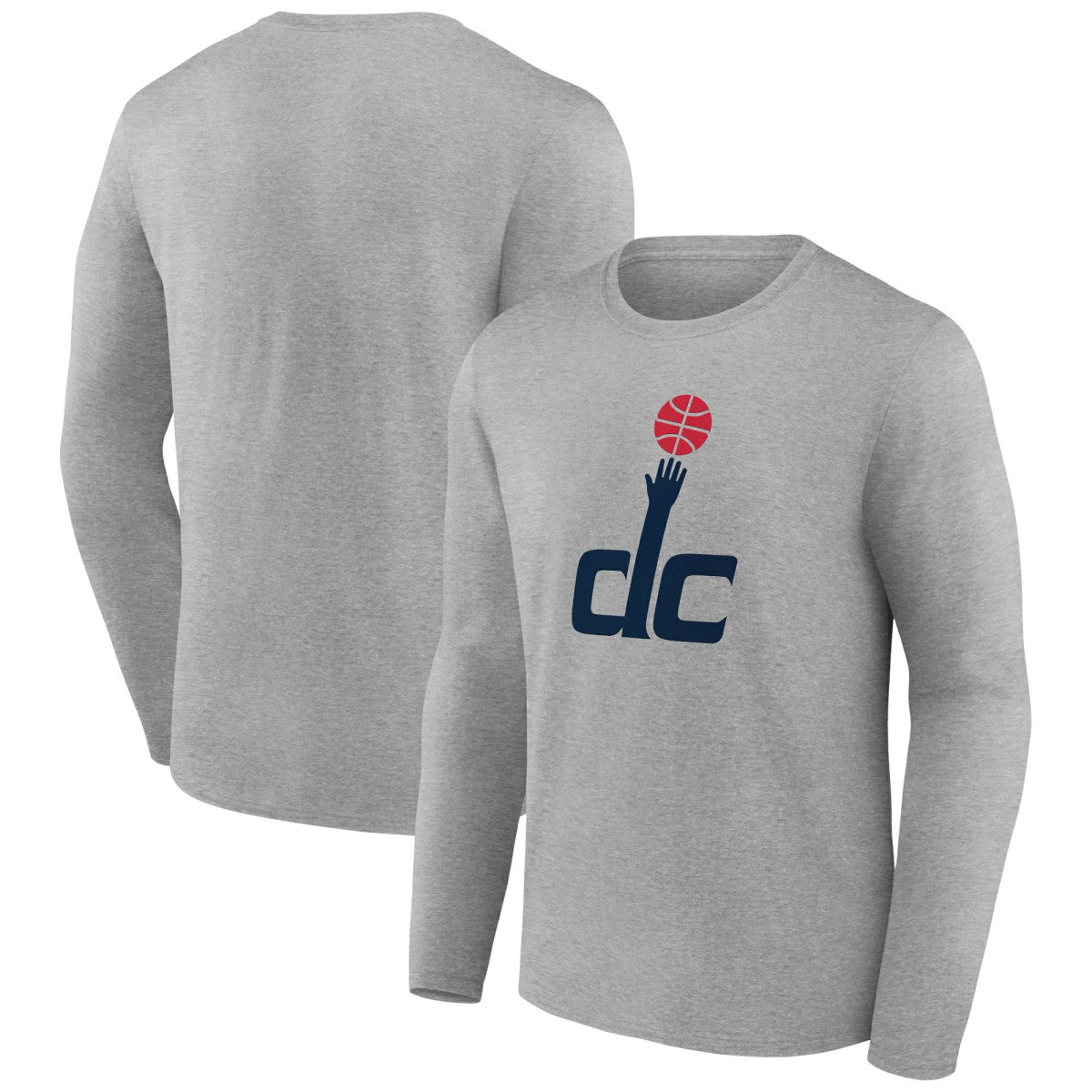 Washington Wizards Alternate Logo Long Sleeve T-Shirt Gray - NBA
