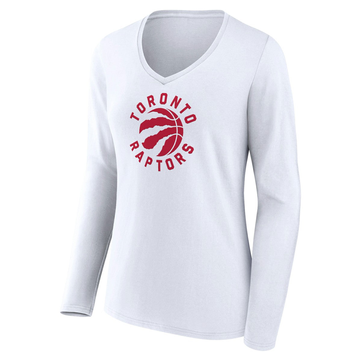 Toronto Raptors Women's Alternate Logo V-Neck Long Sleeve T-Shirt White - NBA