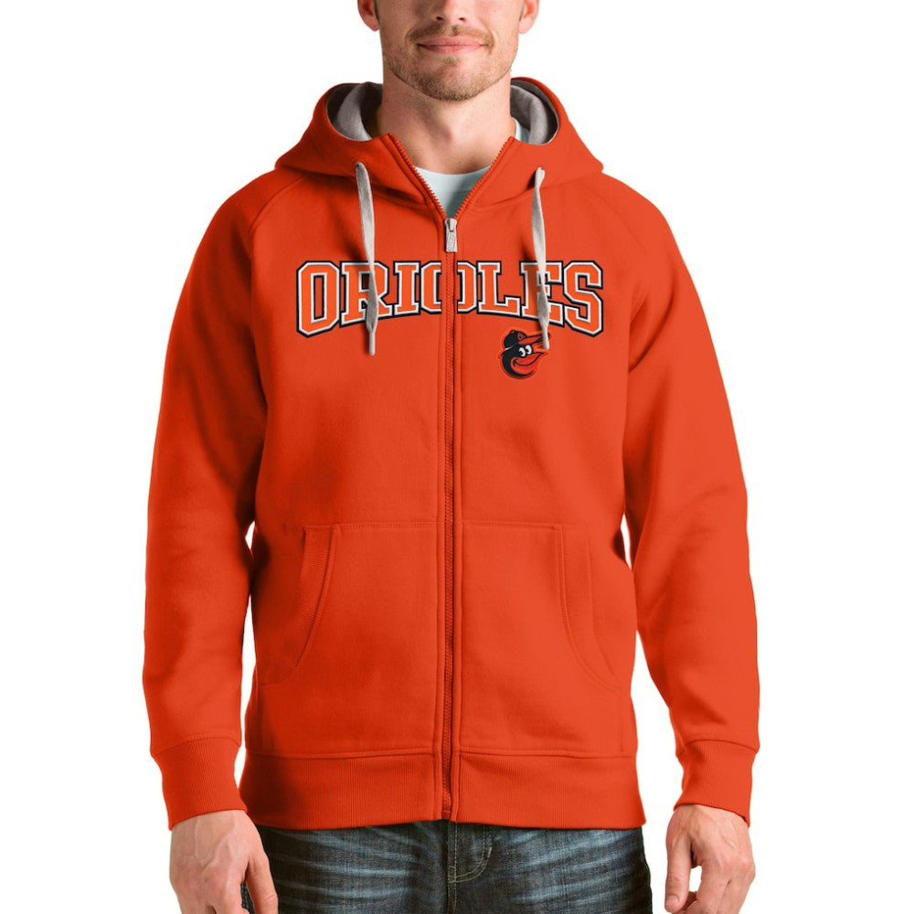 Baltimore Orioles Antigua Team Logo Victory Full-Zip Hoodie - MLB