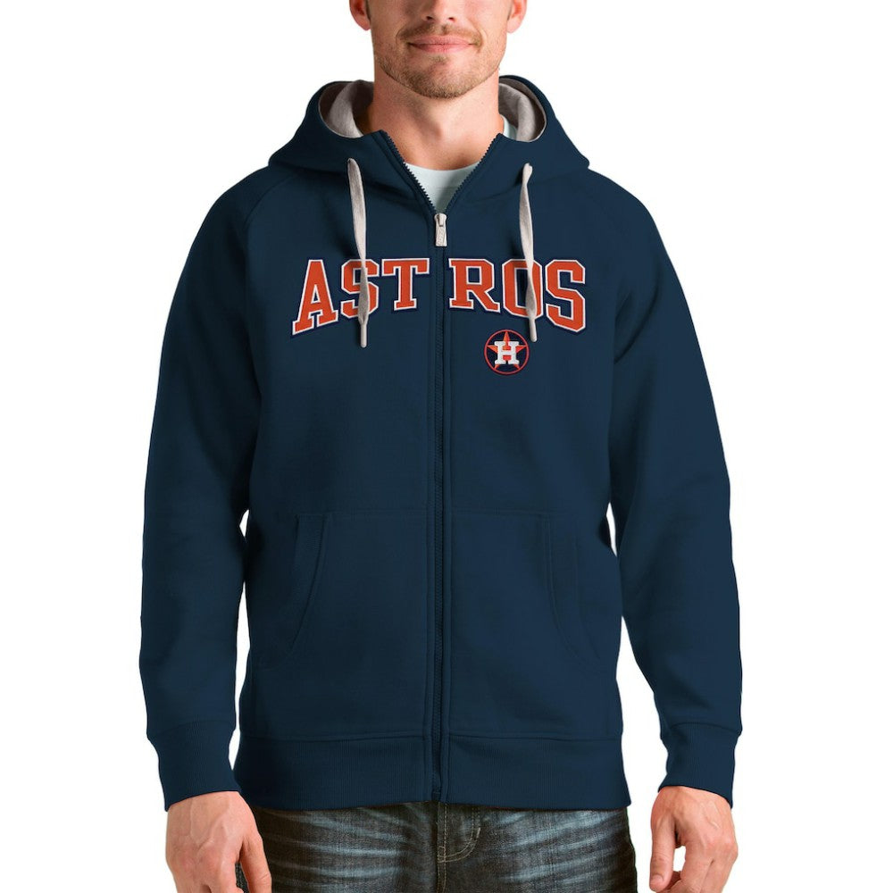 Houston Astros Antigua Team Logo Victory Full-Zip Hoodie - MLB