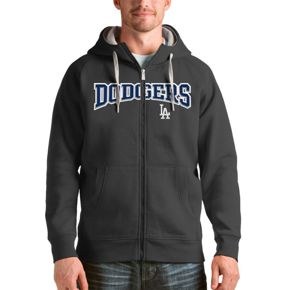 Los Angeles Dodgers Antigua Team Logo Victory Full-Zip Hoodie - MLB
