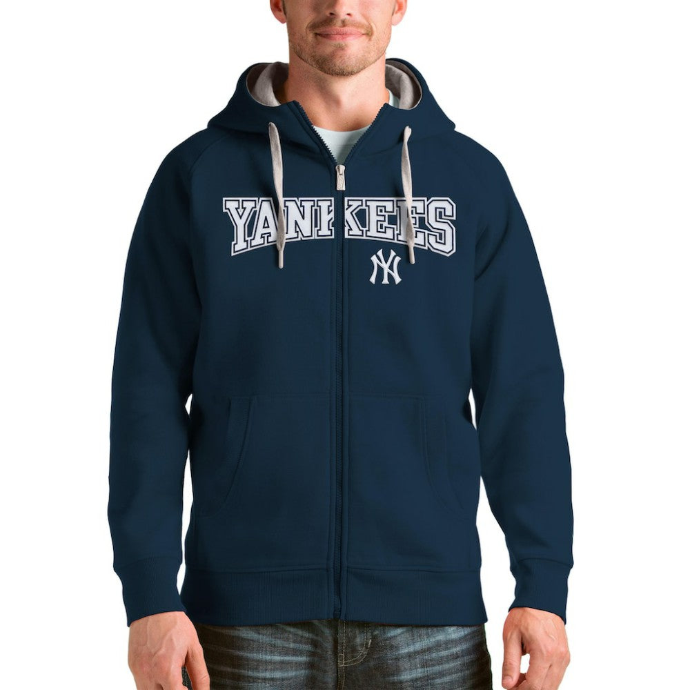 New York Yankees Antigua Team Logo Victory Full-Zip Hoodie - MLB