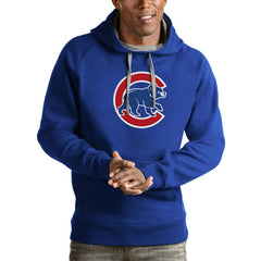 Chicago Cubs Antigua Victory Pullover Team Logo Hoodie - MLB