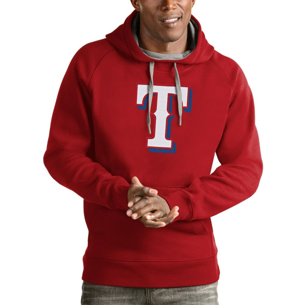 Texas Rangers Antigua Victory Pullover Team Logo Hoodie - MLB