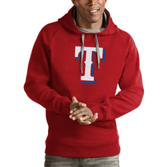 Texas Rangers Antigua Victory Pullover Team Logo Hoodie - MLB