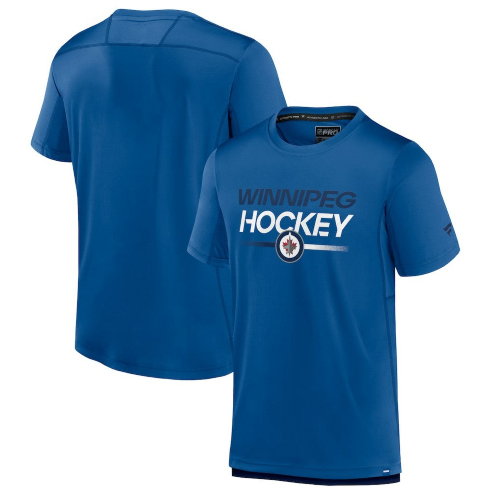 Winnipeg Jets Fanatics Authentic Pro Tech T-Shirt - Blue - NHL
