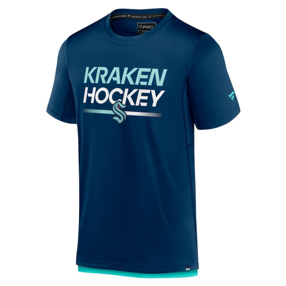 Seattle Kraken Fanatics Authentic Pro Tech T-Shirt - Deep Sea Blue - NHL