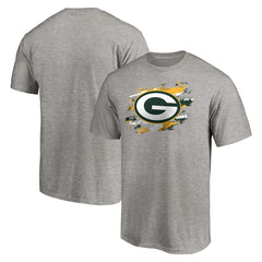 Green Bay Packers True Color T-Shirt Heather Gray | NFL