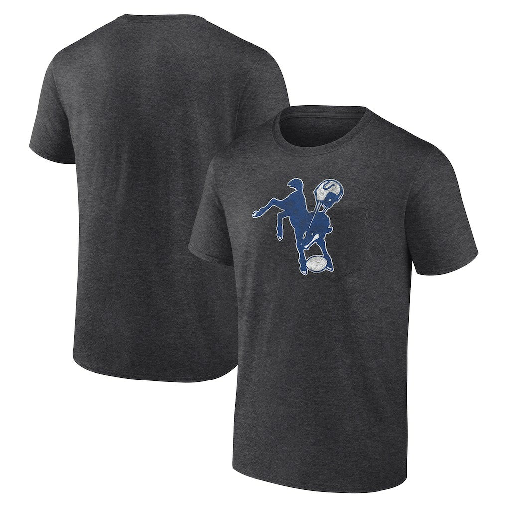 Indianapolis Colts Throwback Logo T-shirt Charcoal | NFL