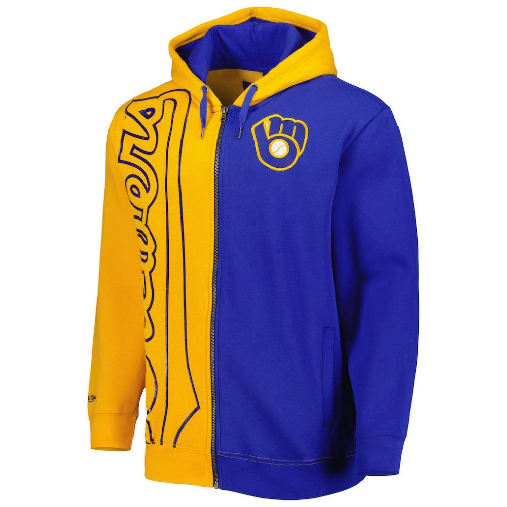 Milwaukee Brewers Mitchell & Ness Fleece Full-Zip Hoodie - MLB