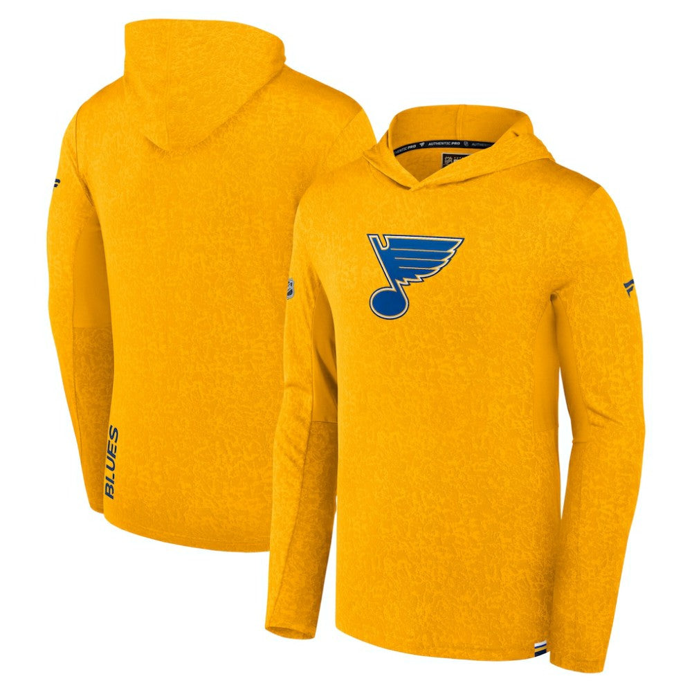 St. Louis Blues Fanatics Authentic Pro Pullover Hoodie - Gold - NHL