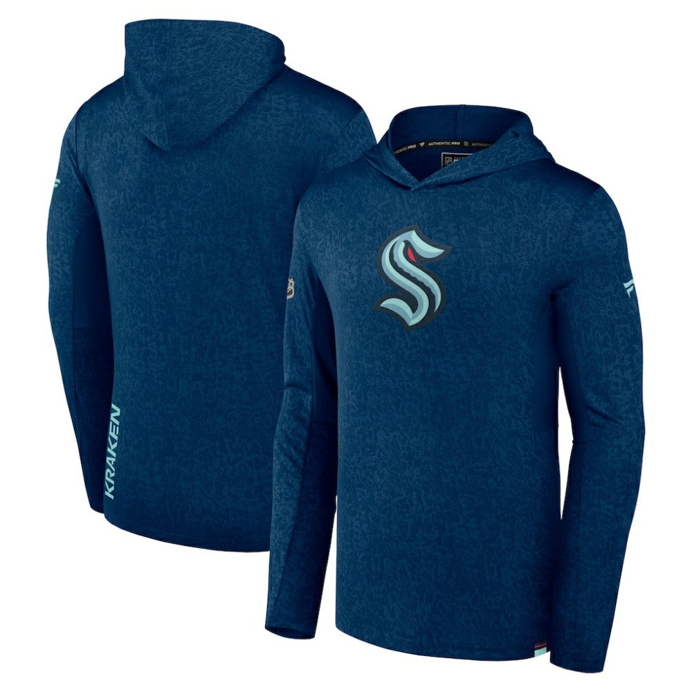 Seattle Kraken Fanatics Authentic Pro Lightweight Pullover Hoodie - Deep Sea Blue - NHL