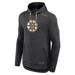 Boston Bruins Fanatics Authentic Pro Tech Pullover Hoodie - Heather Charcoal - NHL