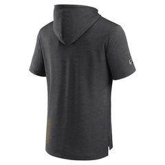 Anaheim Ducks Fanatics Authentic Pro Short Sleeve Pullover Hoodie - Heather Charcoal - NHL