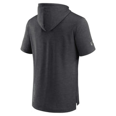 Pittsburgh Penguins Fanatics Authentic Pro Short Sleeve Pullover Hoodie - Heather Charcoal - NHL