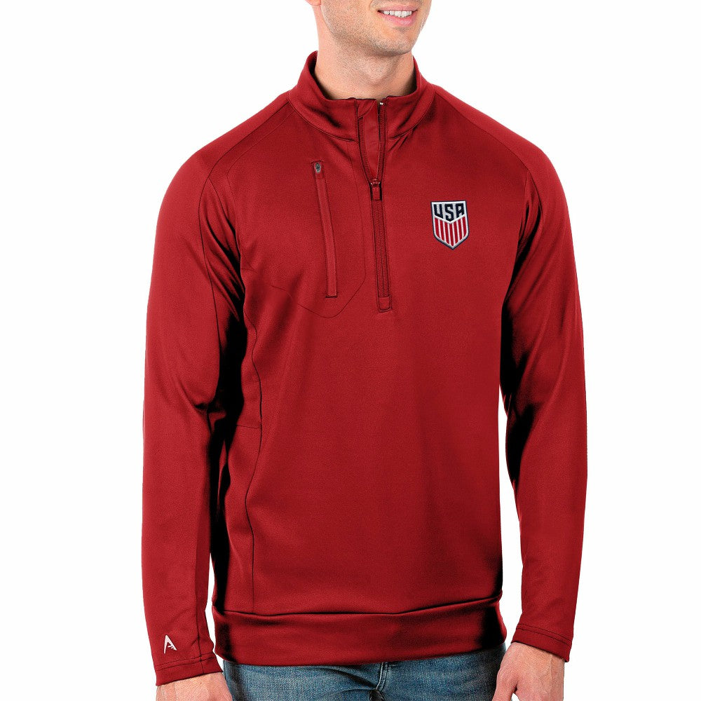 USMNT Antigua Generation Quarter-Zip Top Red - FIFA World CUP