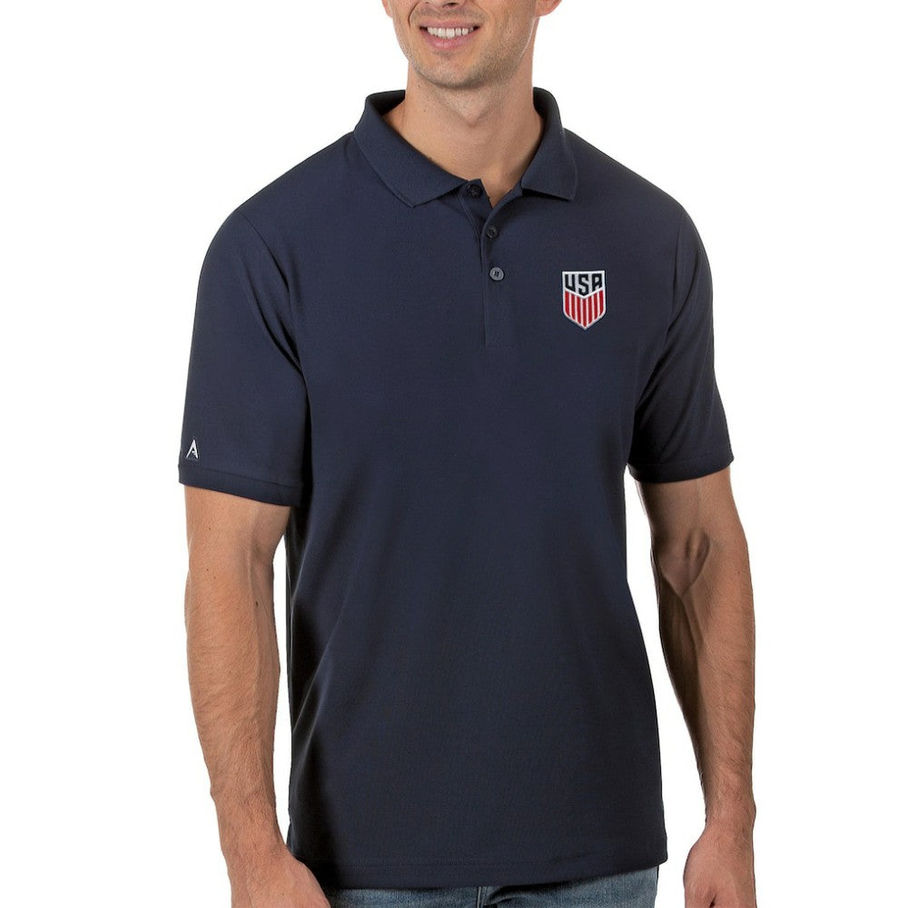 USMNT Antigua Legacy Pique Polo Navy - FIFA World CUP
