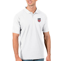 USMNT Antigua Legacy Pique Polo White - FIFA World CUP