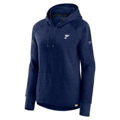 St. Louis Blues Fanatics Women's Authentic Pro Pullover Hoodie - Heather Navy - NHL
