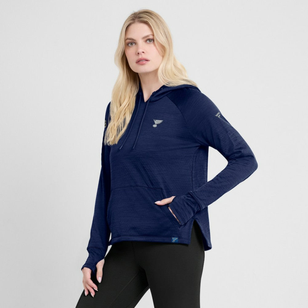 St. Louis Blues Fanatics Women's Authentic Pro Pullover Hoodie - Heather Navy - NHL