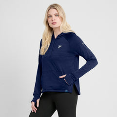 St. Louis Blues Fanatics Women's Authentic Pro Pullover Hoodie - Heather Navy - NHL