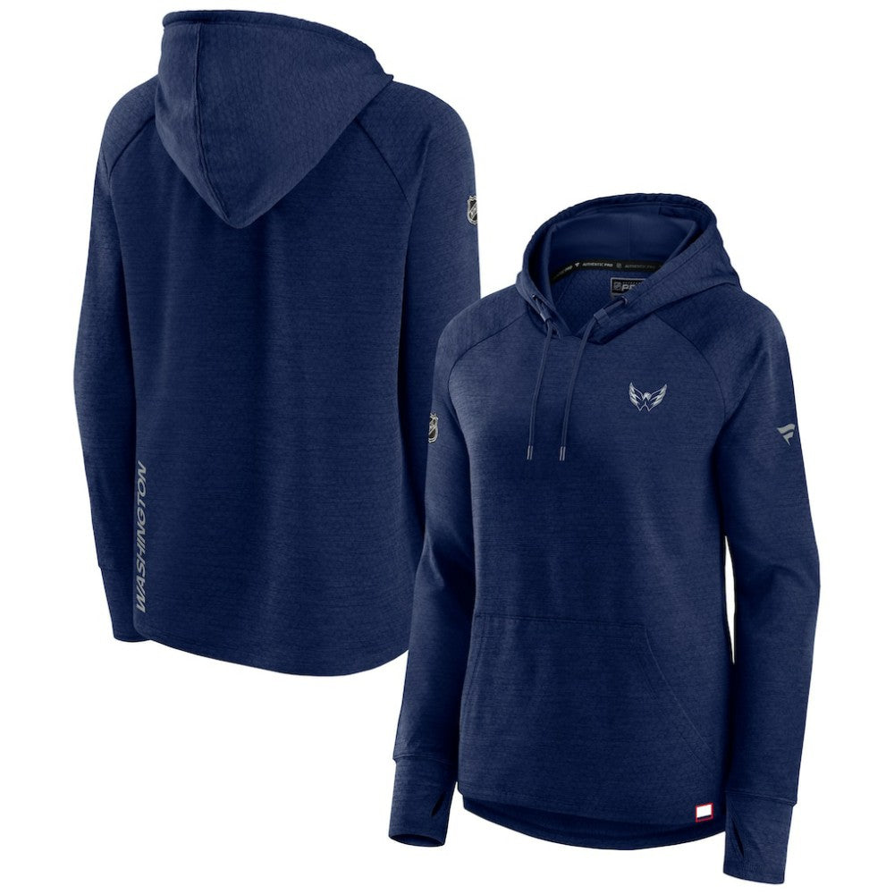 Washington Capitals Fanatics Women's Authentic Pro Pullover Hoodie - Heather Navy - NHL