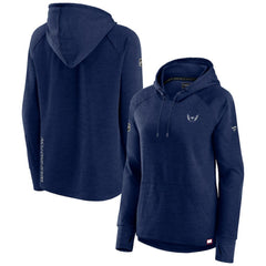 Washington Capitals Fanatics Women's Authentic Pro Pullover Hoodie - Heather Navy - NHL