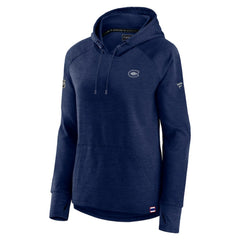 Montreal Canadiens Fanatics Women's Authentic Pro Pullover Hoodie - Heather Navy - NHL
