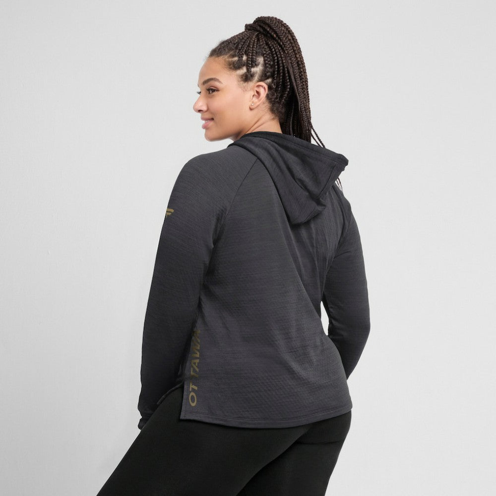 Ottawa Senators Fanatics Women's Authentic Pro Pullover Hoodie - Heather Charcoal - NHL