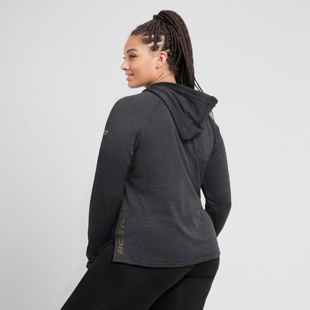 Boston Bruins Fanatics Women's Authentic Pro Pullover Hoodie - Heather Charcoal - NHL