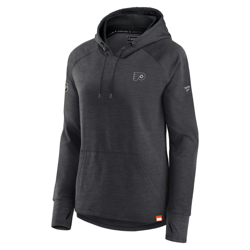 Philadelphia Flyers Fanatics Women's Authentic Pro Pullover Hoodie - Heather Charcoal - NHL
