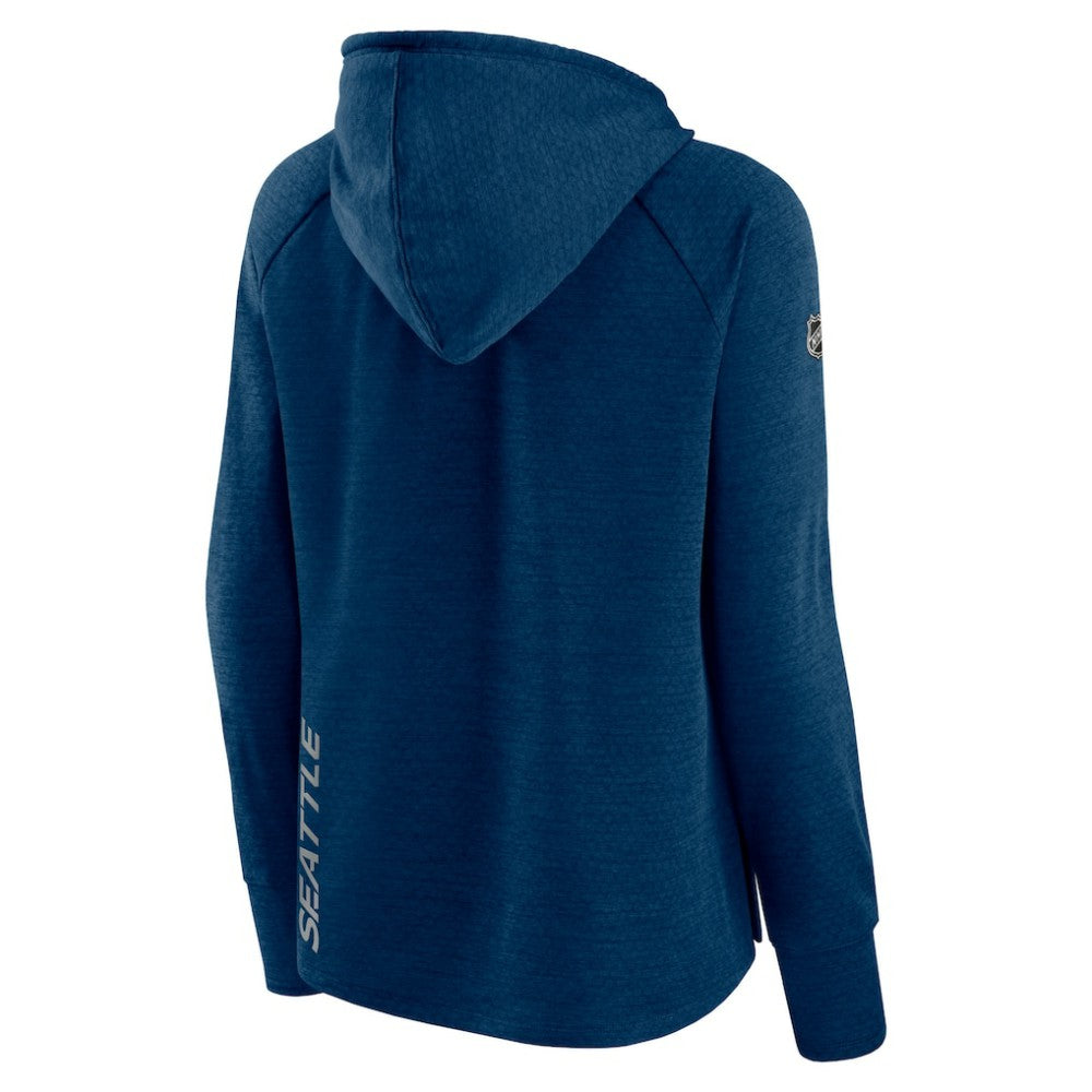 Seattle Kraken Fanatics Women's Authentic Pro Pullover Hoodie - Heather Deep Sea Blue - NHL
