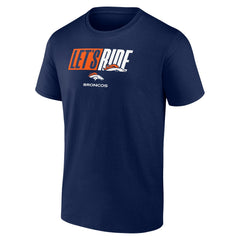 Denver Broncos Let's Ride T-Shirt Navy | NFL