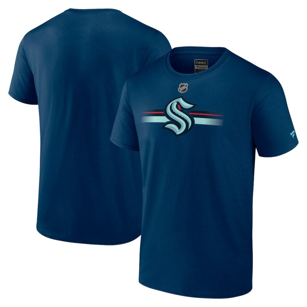 Seattle Kraken Fanatics Authentic Pro Secondary Logo T-Shirt - Deep Sea Blue - NHL
