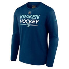 Seattle Kraken Fanatics Authentic Pro Primary Long Sleeve T-Shirt - Deep Sea Blue - NHL