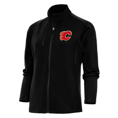 Calgary Flames Antigua Women's Team Logo Generation Full-Zip Jacket - Black - NHL