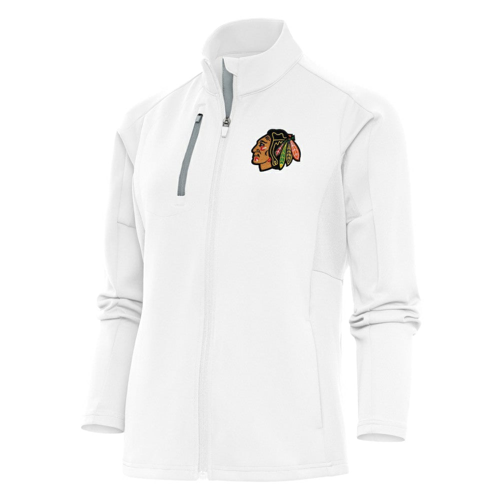 Chicago Blackhawks Antigua Women's Team Logo Generation Full-Zip Jacket - White - NHL