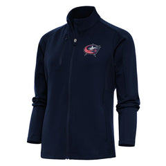 Columbus Blue Jackets Antigua Women's Team Logo Generation Full-Zip Jacket - Navy - NHL