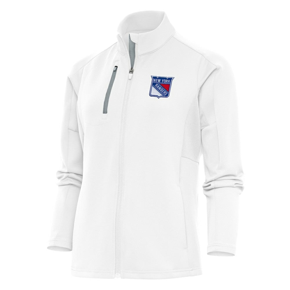 New York Rangers Antigua Women's Team Logo Generation Full-Zip Jacket - White - NHL