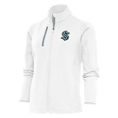 Seattle Kraken Antigua Women's Team Logo Generation Full-Zip Jacket - White - NHL