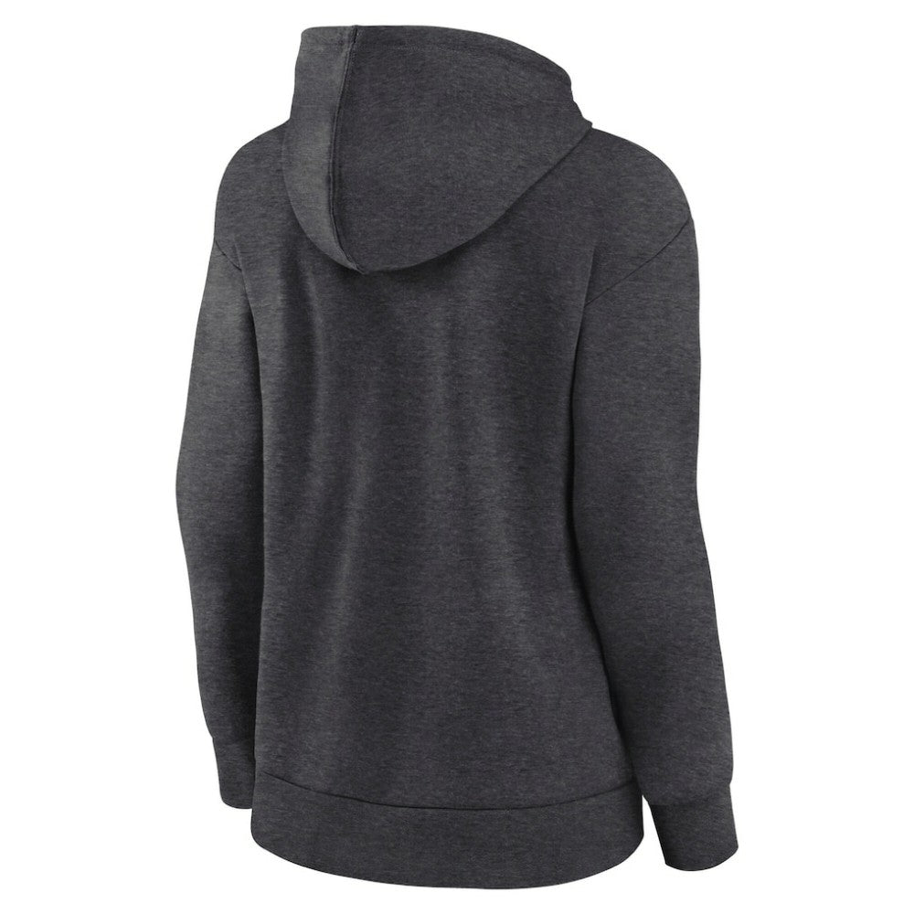 Vancouver Canucks Fanatics Women's Authentic Pro Core Secondary Fleece Pullover Hoodie - Heather Charcoal - NHL
