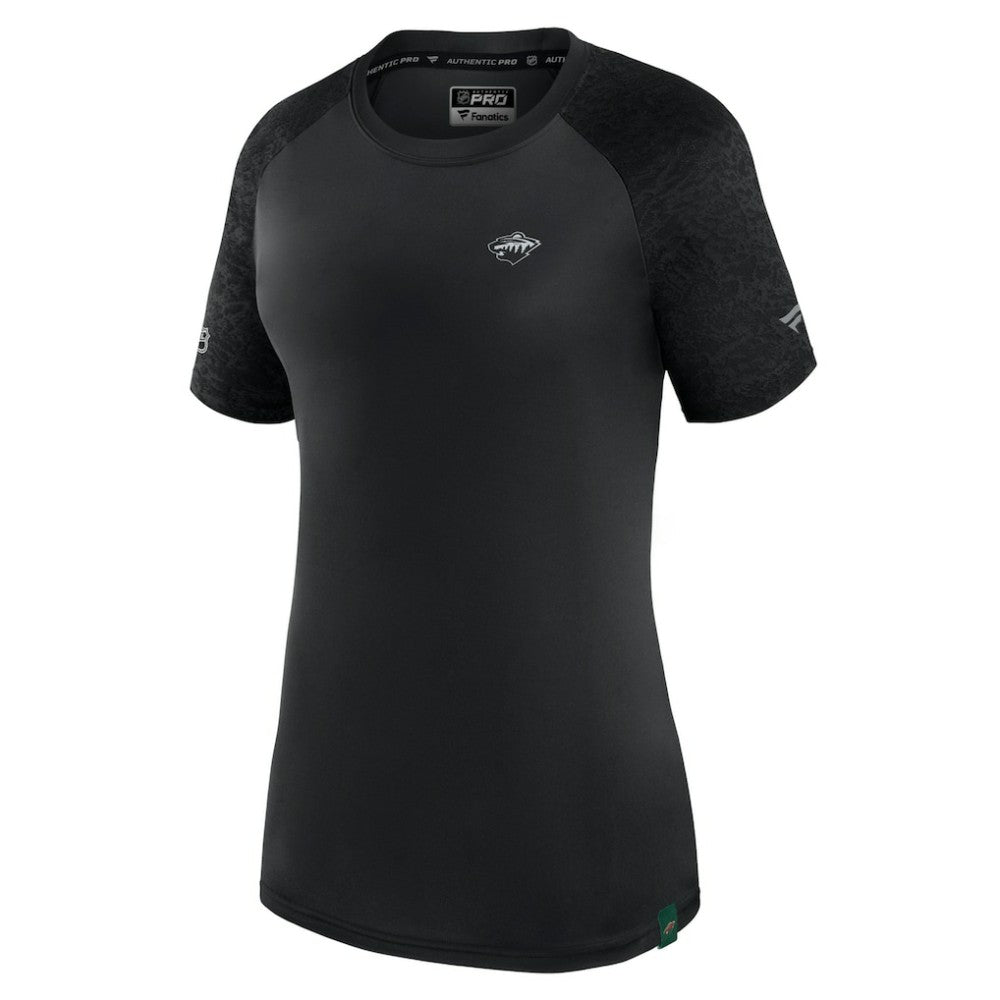 Minnesota Wild Fanatics Women's Authentic Pro Tech T-Shirt - Black - NHL