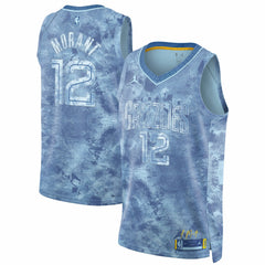 Ja Morant Memphis Grizzlies Jordan Brand Select Series Swingman Jersey Light Blue - NBA