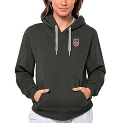 USWNT Antigua Women's Victory Pullover Hoodie Charcoal - FIFA World CUP