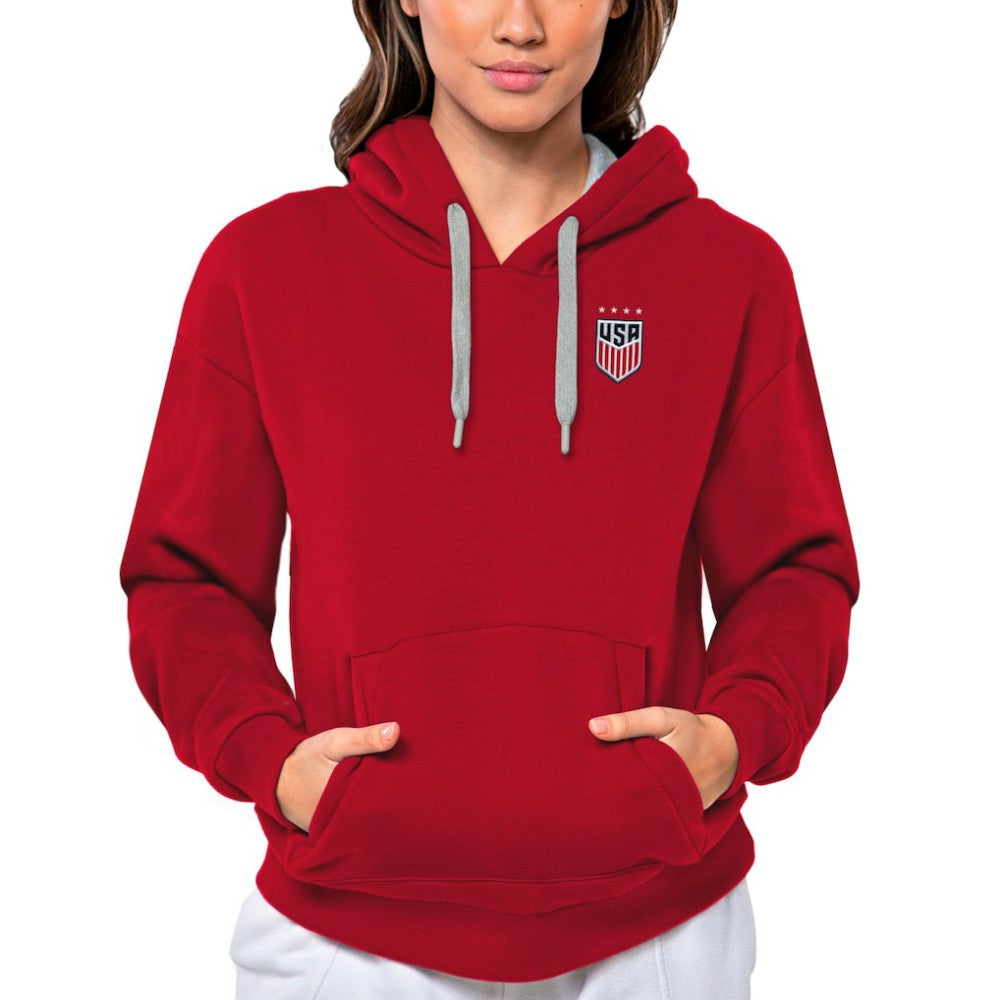 USWNT Antigua Women's Victory Pullover Hoodie Red - FIFA World CUP