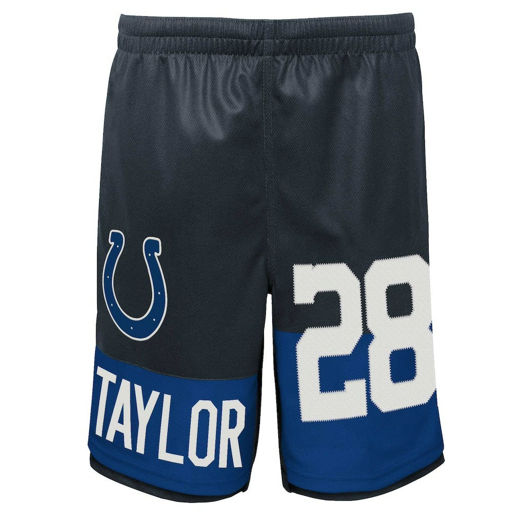Jonathan Taylor Indianapolis Colts Youth Player Name & Number Shorts Navy | NFL