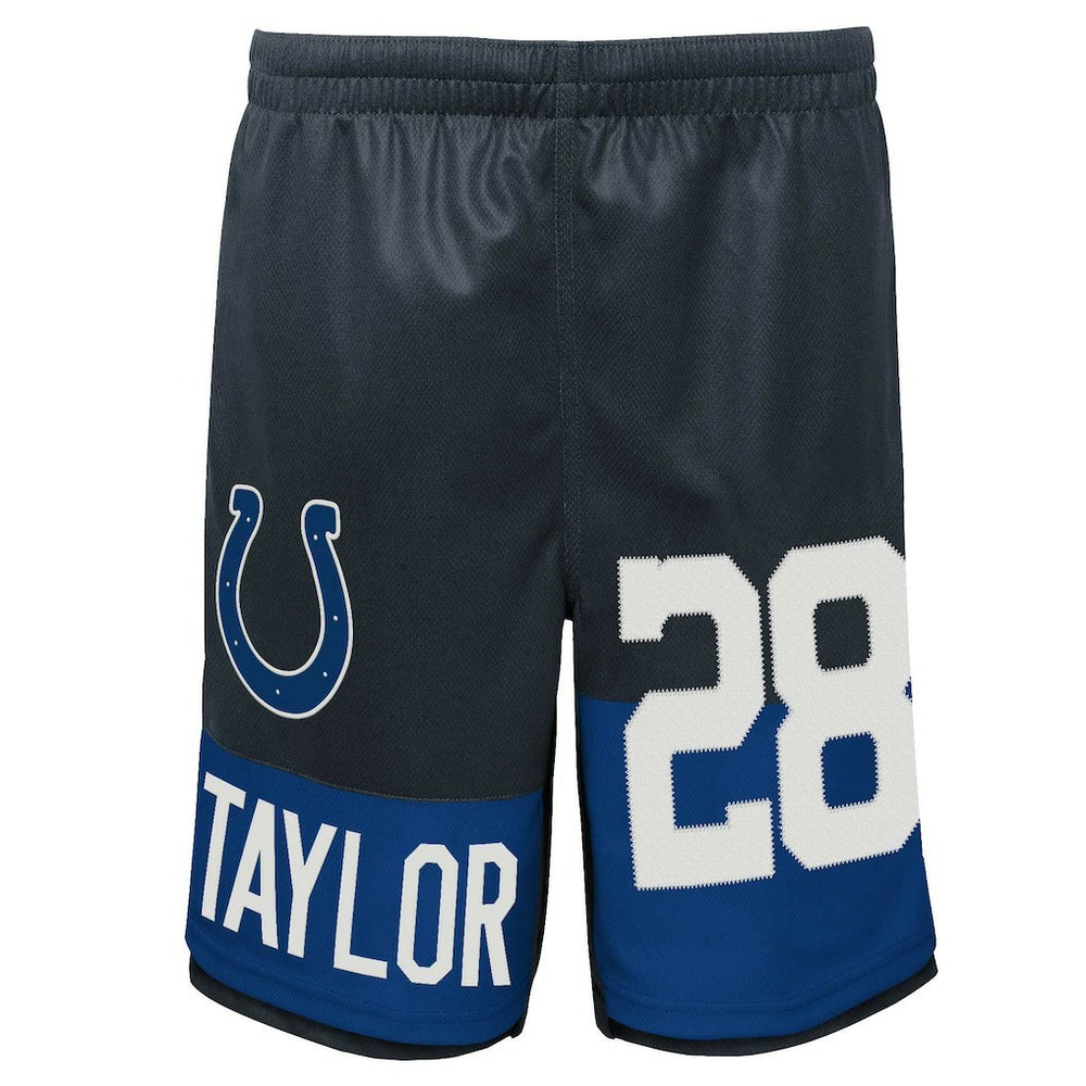 Jonathan Taylor Indianapolis Colts Youth Player Name & Number Shorts Navy | NFL