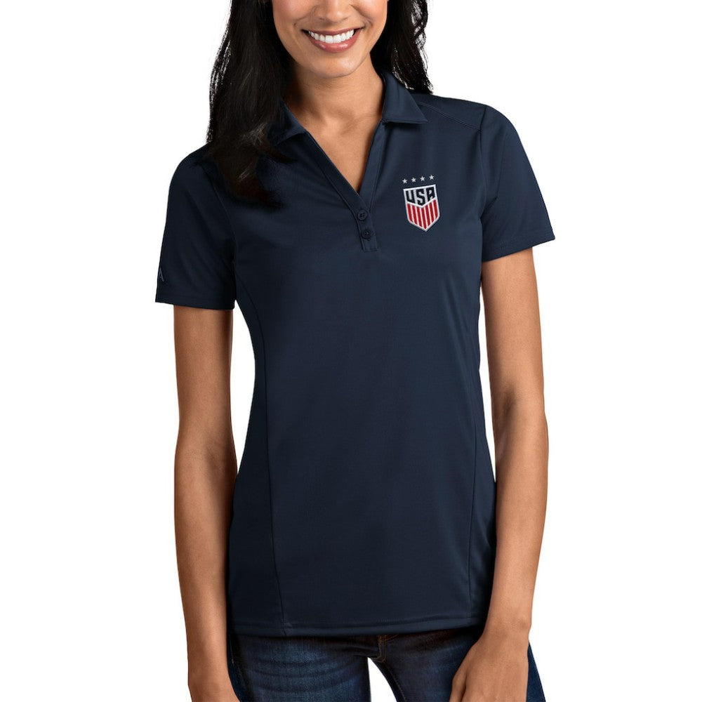 USWNT Antigua Women's Tribute Polo Navy - FIFA World CUP